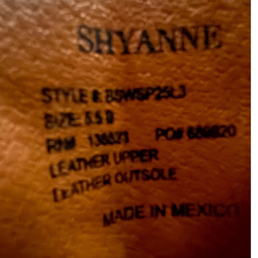 Shyanne Womens Tess Tall Brown Leather Western Cowgirl Boots Snip Toe Size 5.5 D - Picture 7 of 7